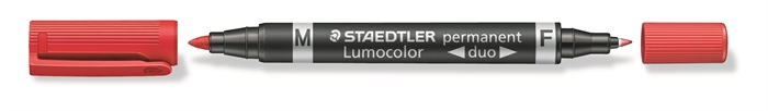 Staedtler Marker Lumocolor Duo Perm 0,6-1,5mm rød