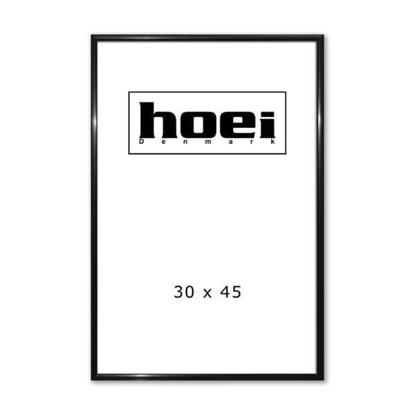Sort Aluminiumsramme 30 x 45 cm
