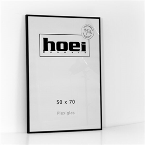 Sort Aluminiumsramme 50 x 70 cm PLEXI