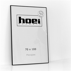 Sort Aluminiumsramme 70 x 100  cm PLEXI