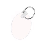 Unisub Keychain - Round 2 Sided Gloss White FRP - Ø63,5 x 2,29 mm