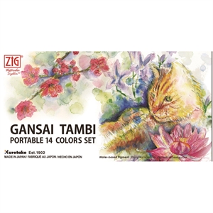 ZIG GANSAI TAMBI Portable 14 color set