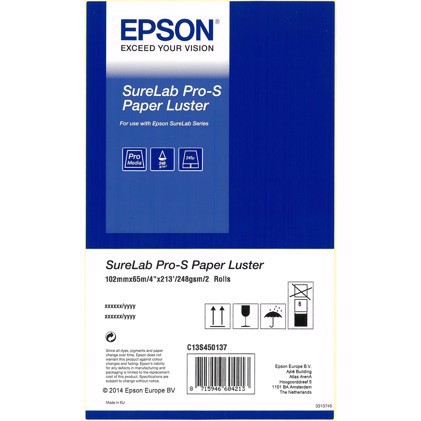 Epson SureLab Pro-S Paper Luster BP 3,5" x 65 meter 4 rolls