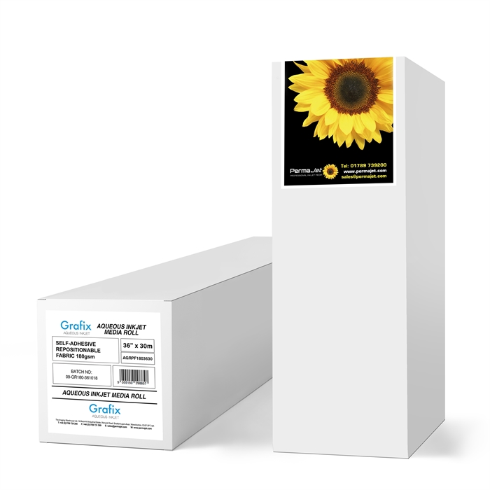 Permajet Self-Adhesive Repositionable Fabric 180 g/m² - 36" x 30 meter