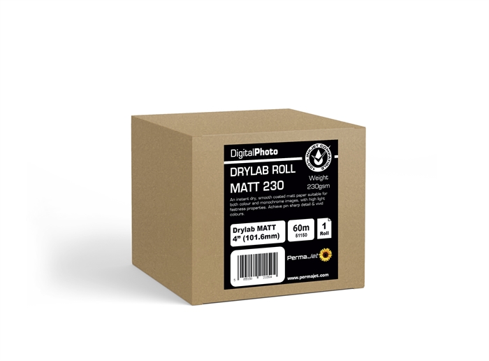 Permajet P75 Matt Drylab Roll 240 g/m² - 4\'\' x 60 meter