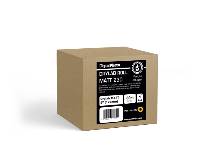 Permajet P75 Matt Drylab Roll 240 g/m² - 5\'\' x 60 meter