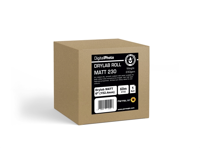 Permajet P75 Matt Drylab Roll 240 g/m² - 6\'\' x 60 meter