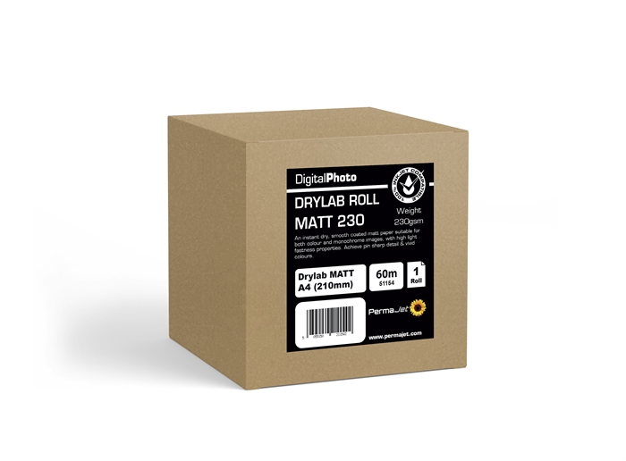 Permajet P75 Matt Drylab Roll 240 g/m² - A4 x 60 meter