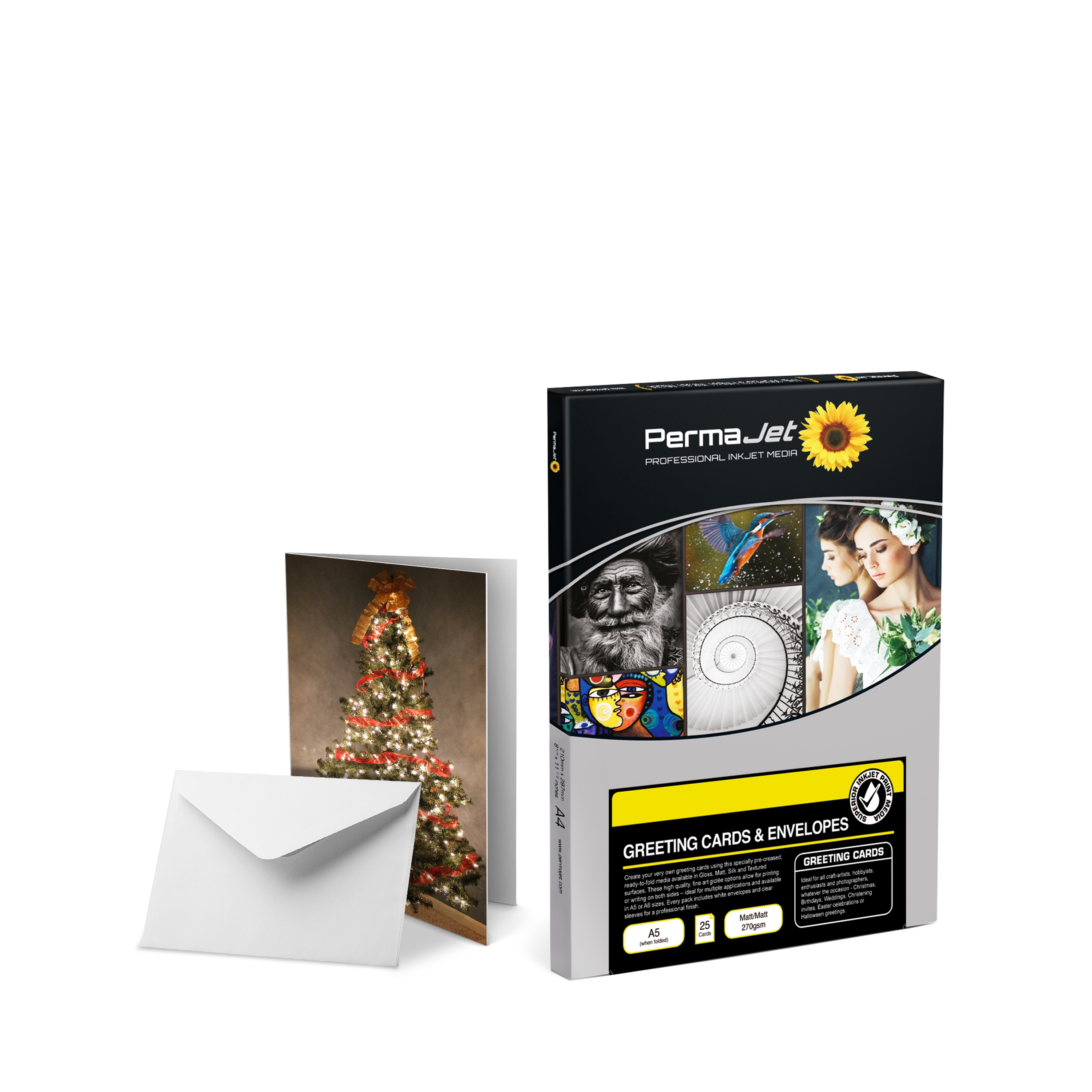 Permajet A5 Greetings Cards - Matt/Matt - A5 25 ark