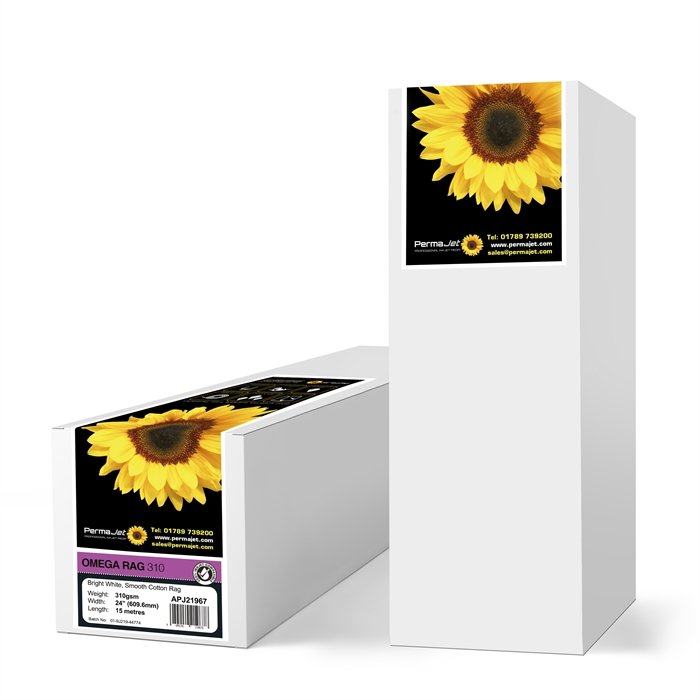 Permajet Omega Rag 310 g/m² - 24" x 15 meter