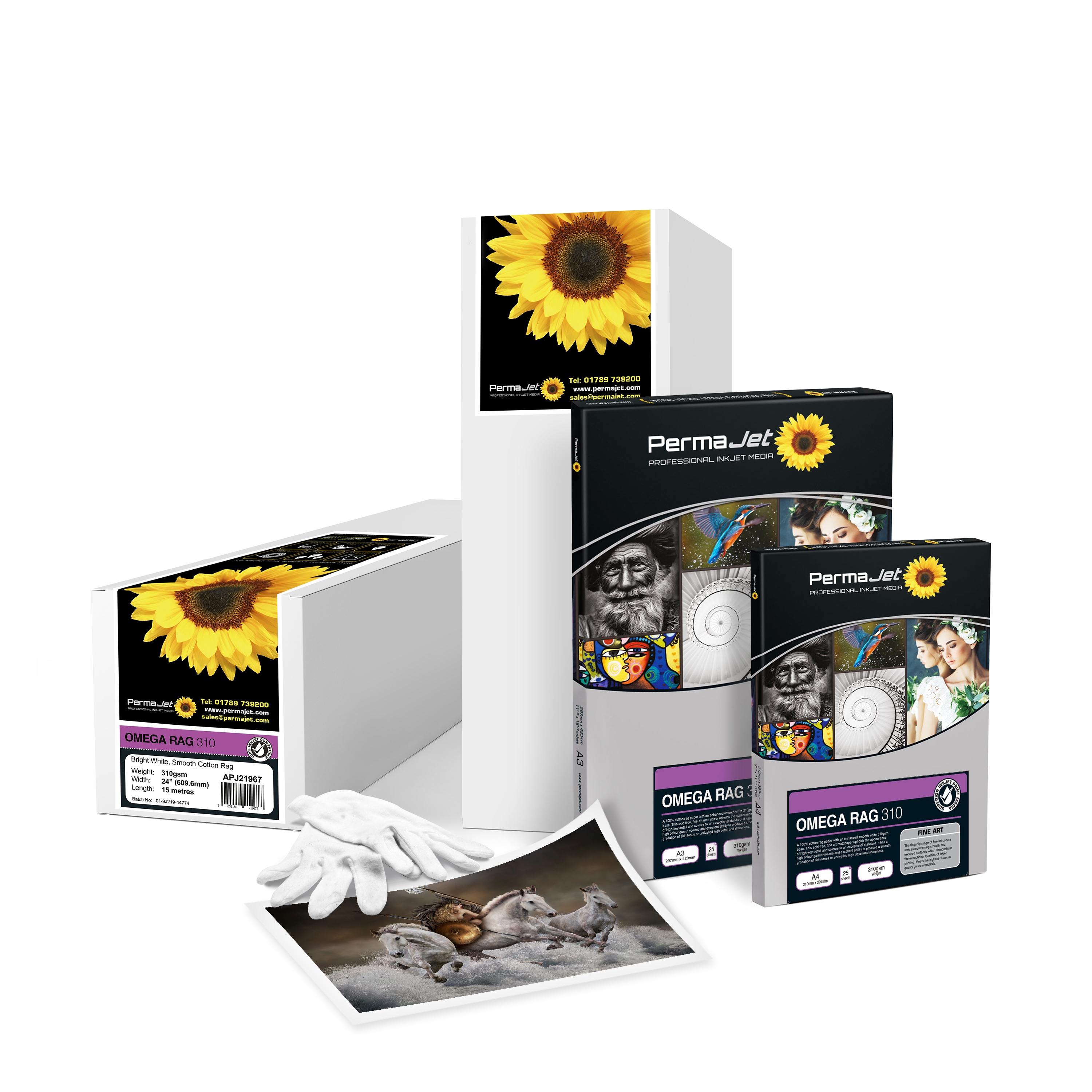 Permajet Omega Rag 310 g/m² - 44" x 15 meter